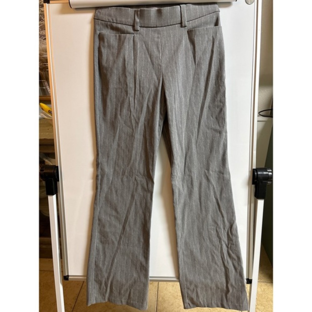 Maurice's women's dress mediumβ gray striped slacks bootcut